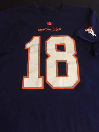 Denver Broncos Peyton Manning 18 T-Shirt Large (L/G) NFL Football Superbowl - Bild 3 von 5