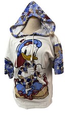 VTG Donald Duck Disney Mickey Unlimited Jerry Leigh Hooded Tee Shirt MADE IN USA