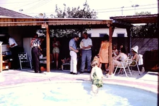Jul 1964 Woman In Pool Swimsuit California Kodachrome Transparency Slide RefA436