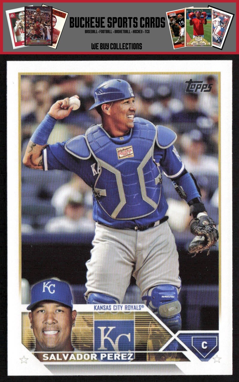 Salvador Perez #102 Baseball Cards 2023 Topps trading card — raw and PSA graded price guide