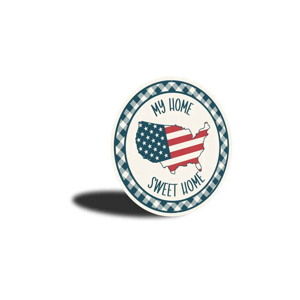 Металлический знак с флагом США My Home Sweet Home - Изображение 3 из 4