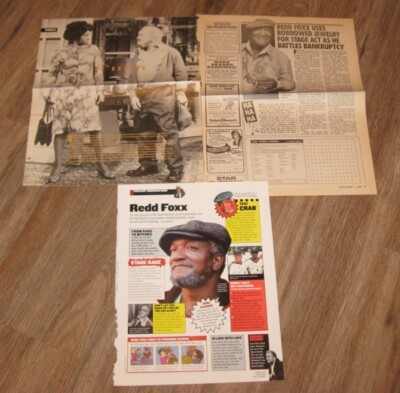 Redd Foxx original FULL PAGED magazine clippings pages PHOTO article