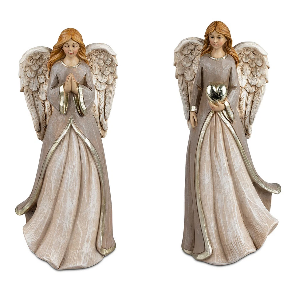 Engel 19 cm Klassik-creme handbemalt Dekofigur formano 775511 Weihnachtsdeko