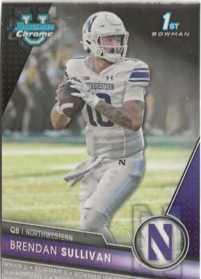 2023 Bowman Chrome University Brendan Sullivan RC Northwestern Wildcats (E)
