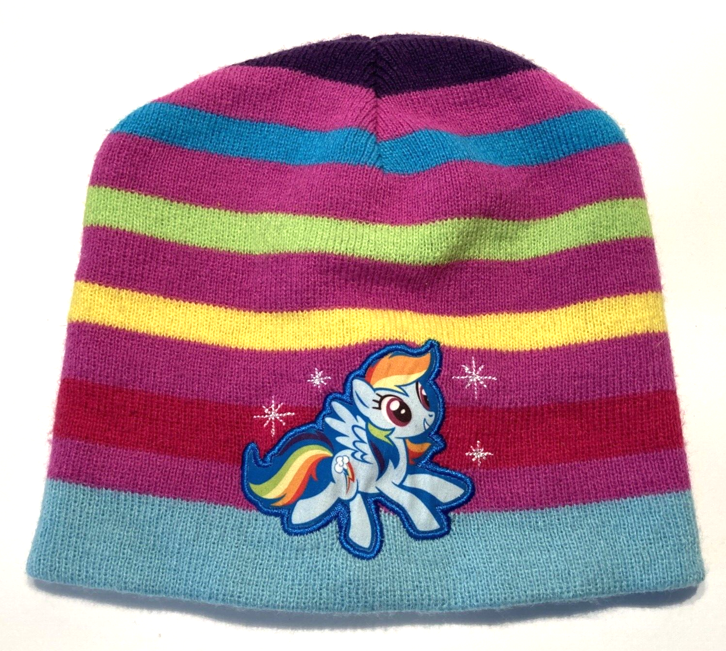 Cappello per bambini Hasbro My Little Pony cruscotto arcobaleno lavorato a maglia colori arcobaleno taglia unica