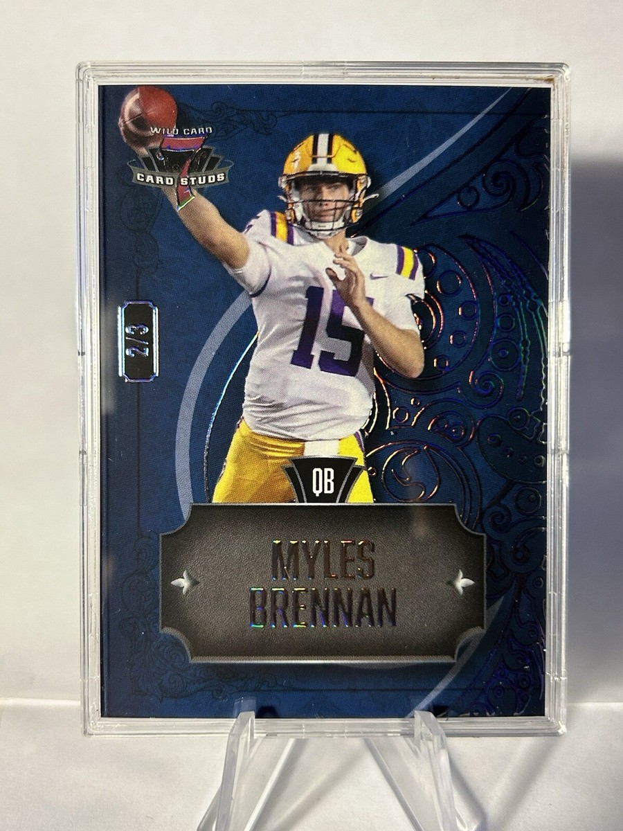 2023 Myles Brennan Wild Card Card Studs Spade Blue Rookie 2/3