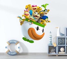 Bowser Koopalings Super Mario Bros Wall Decal Removable Sticker Kids Home Decor