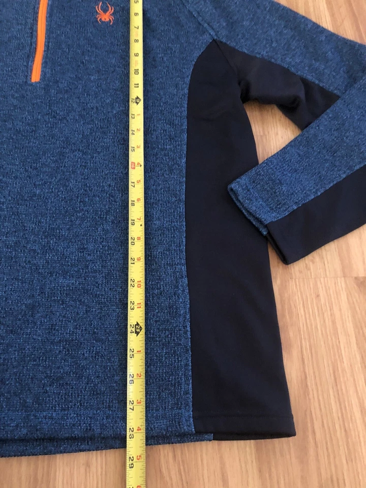 SPYDER Outbound 1/2 Zip Pullover Core Sweater Mens Size X-LRG Blue/Black/Orange - Image 4 of 4