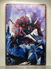 VINTAGE REPRODUCTION- TIN METAL SIGN-COMIC CHARACTER-COMIC DECOR- VENOM/CARNAGE