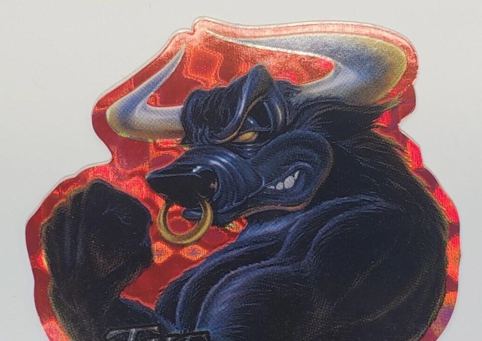 Adesivos para máquina de venda automática Vinatge The Rock Red Black Bull 2001 cartão de luta livre WWF - Imagem 2 de 4