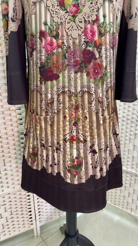 Michal Negrin Kleid mehrfarbig Blumen mit Kristallen Größe - 44 - - Bild 12 von 24