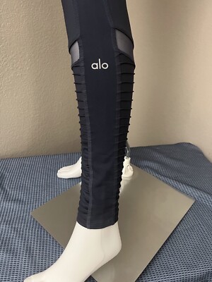 ALO Yoga High Waist Moto Legging Womens Size Small Gray Athletic