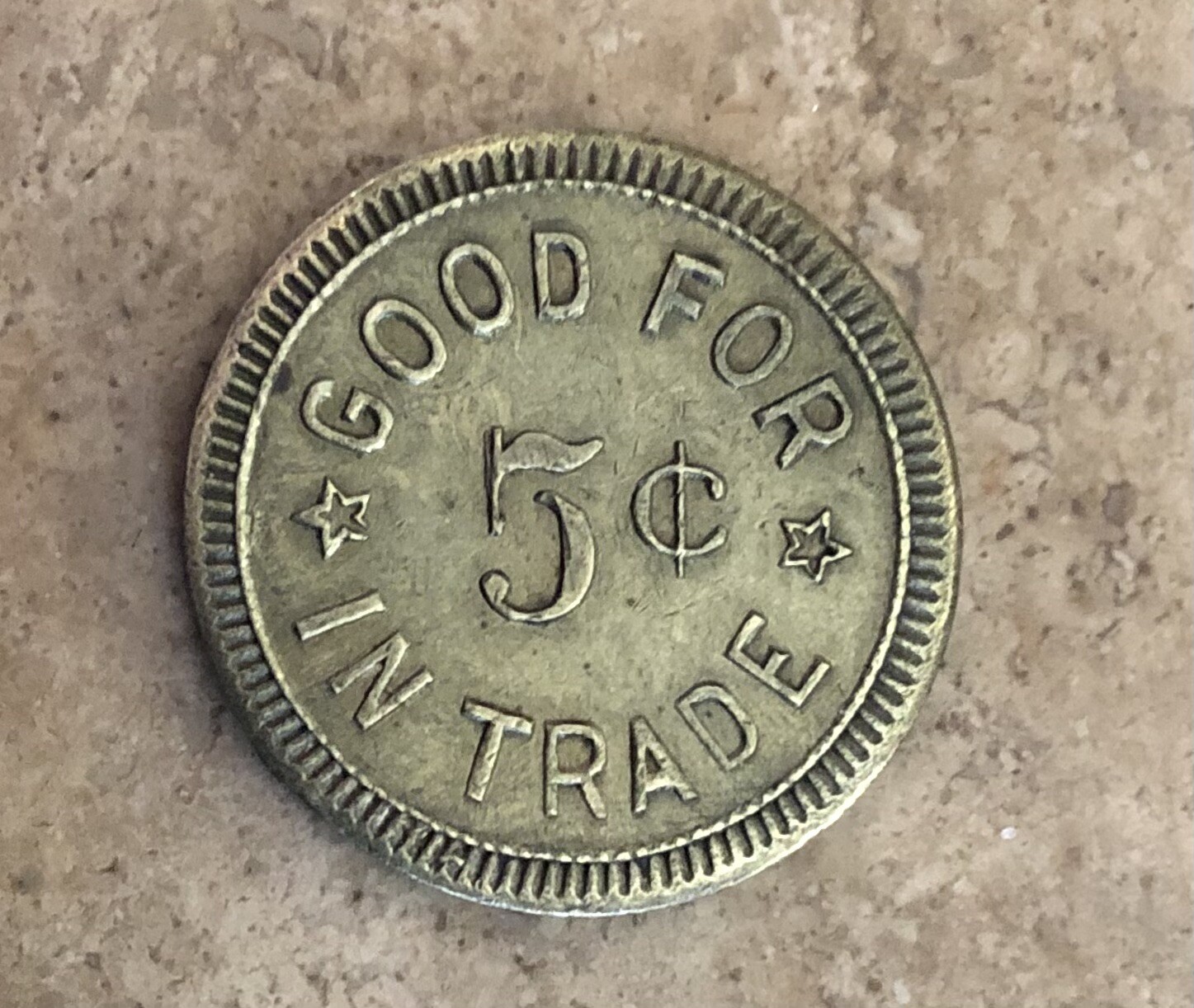 VTG Brass Trade Token Warner South Dakota H ROGERS & CO; 5 Cents eBay