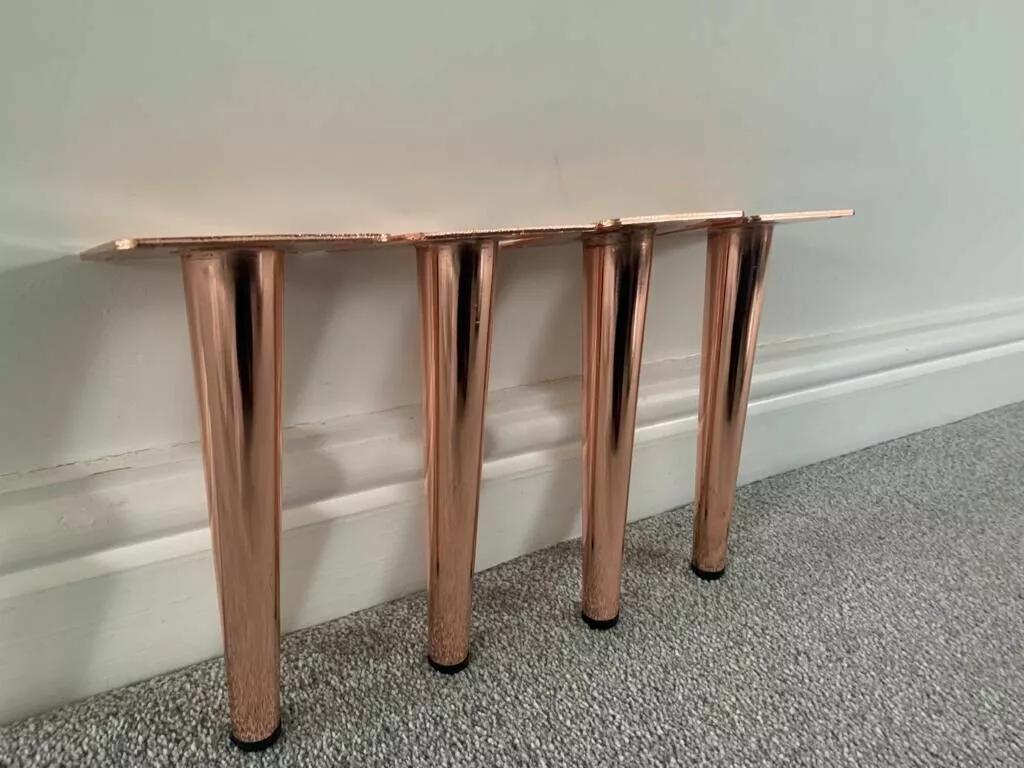 4 X Angled Rose Gold Leg Replacement Uk