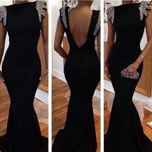 boat neck backless dress