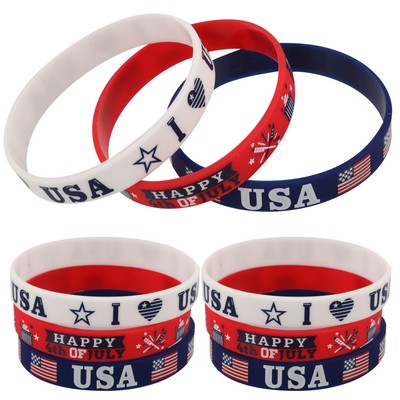 12 Pcs Schreibbar Party Armband Zum Unabhängigkeitstag Für Independence Day