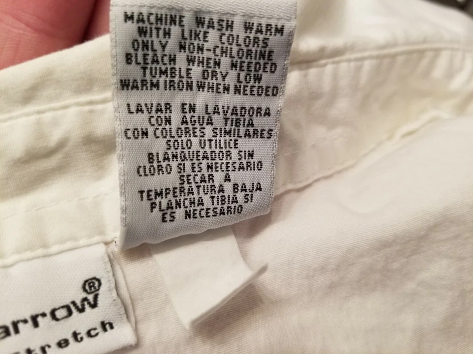 Croft & Barrow Womens Shirt Top Blouse Size PM Medium Petite White  - Image 3 of 4