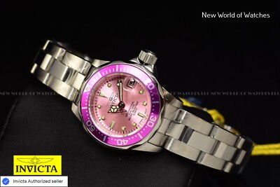 Invicta Women's Pro Diver Pink Dial 24mm Stainless Steel