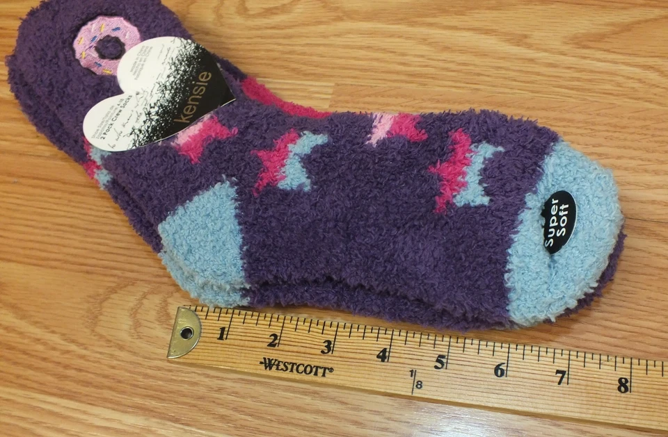 正品 Kensie 2 包船员袜带甜甜圈设计-鞋码 4-10 — 第 3/3 张图片