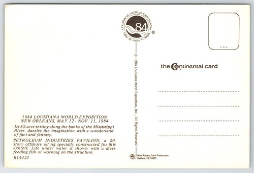 Postal de la Exposición Mundial de Louisiana Industrias del Petróleo Nueva Orleans Louisiana - Imagen 2 de 2