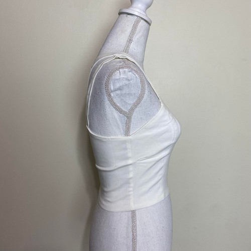 Jealous Tomato Damen Crop Neckholder Top Cut Out - Creme/Blau - Small/Medium - NEU - Bild 19 von 32