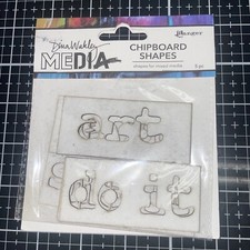 Dina Wakley Media Chipboard Shapes-Words