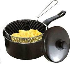 20cm Chip Pan with Lid & Wire Basket by Prima