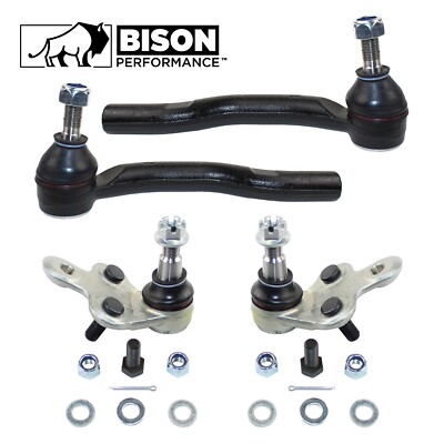 Bison Performance 4pc Outer Tie Rod End Front Lower Ball Joints Kit For Toyota
