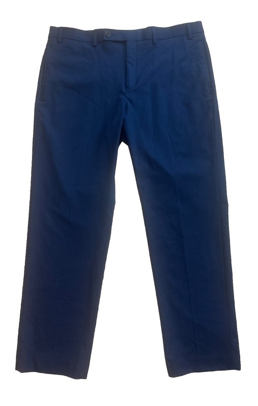 Lauren Ralph Lauren Pants Mens 36x30 Navy Solid Dress Flat Front Straight Leg