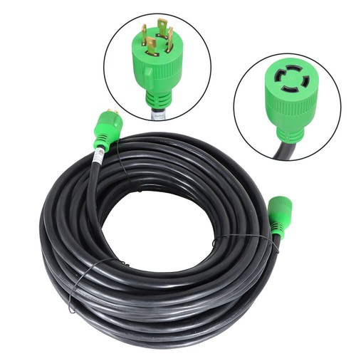 100FT 30Amp Generator Power Cord L14-30P to L14-30R W/4-Prong Power Inlet Box - Picture 4 of 10