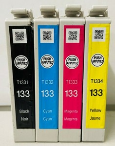 Nuevo Genuino Epson 133 Color Negro 4PK Cartuchos De Tinta Stylus Office  N11 | eBay