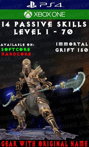 Diablo 3 - PS4 - Xbox One - Fully Modded PRIMAL Set - Uliana - Monk - V2