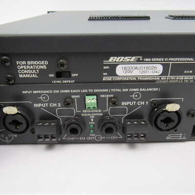 Bose 1800 Series VI Professional Amplifier 2 Channel 600W Each | eBay