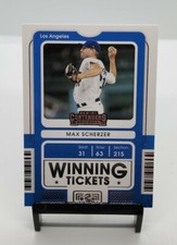 2021-22 Panini Contenders Max Scherzer Winning Tickets #WT-MS LA Dodgers