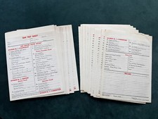 Vintage Sun Tune Up Diagnostic Engine Analyzer Testing Sheets - Nos - Free Ship Vintage Sun Tune Up Diagnostic Engine Analyzer Testing Sheets - Nos - Free Ship