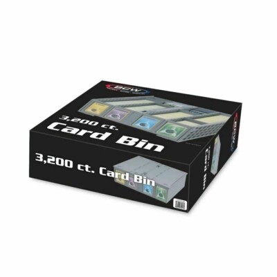 BCW Gray Plastic 3200 Count Collectible Sport Trading TCG Card Storage Bin