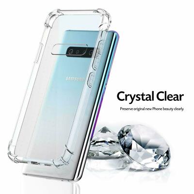 For Samsung Galaxy S10 Plus S10e Clear Transparent Shockproof TPU Bumper Case