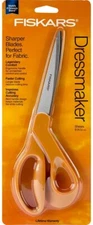 Fiskars Bent Scissors Dressmaker Right Handed 9" Orange, No Pkg, Brand New