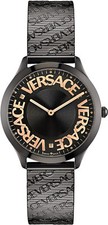 Versace VE2O00622 Logo Halo black rose gold Stainless Steel Women's Watch NEW
