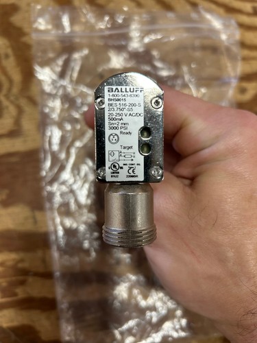 BALLUFF BHS0015 BES 516-200-S2/3.750-S5 PRESSURE RATED INDUCTIVE SENSOR 20-250V - Picture 2 of 4