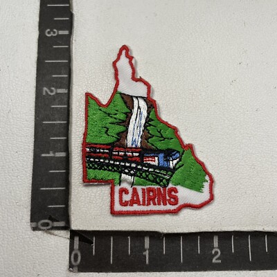 Vtg CAIRNS Australia Patch Stoney Creek Falls Kuranda Scenic Railway Train O99A