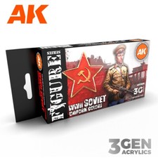 AK Interactive: WWII Soviet Uniform Colors - Paint Set - AK11635