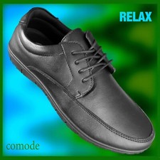 SCARPE UOMO lacci  PELLE  nero  morbidissime x piedi dolenti.