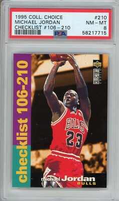 1995 Collector's Choice #210 Michael Jordan Checklist #106-210 PSA