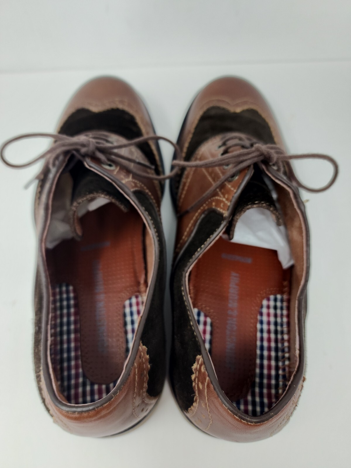 SAOLA Johnston & Murphy Ellington da uomo 8 5 Wingtip Flex System marrone scamosciato e pelle