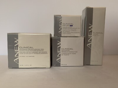 4 AVON ANEW INSTANT FACE LIFT EYE ADVANCED WRINKLE CORRECTOR RETEXTURIZING PEEL