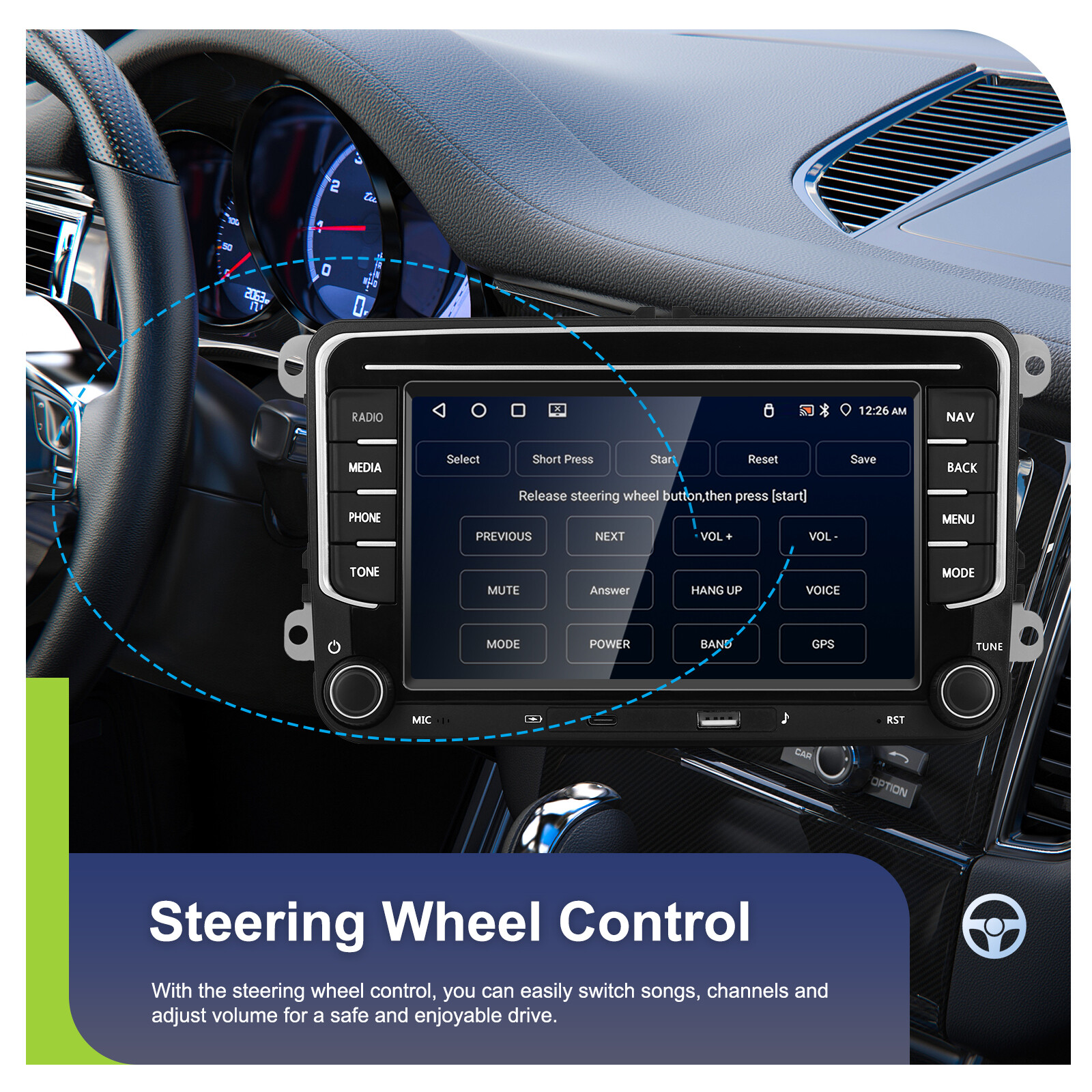 464GB Android 15 Autoradio Carplay GPS für VW GOLF 5 6 Plus Polo Passat Touran