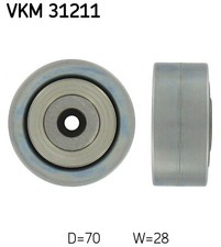 Image of SKF VKM 31211 DEFLECTION/GUIDE PULLEY, V-RIBBED BELT CENTRE,RIGHT FOR AUDI,VW