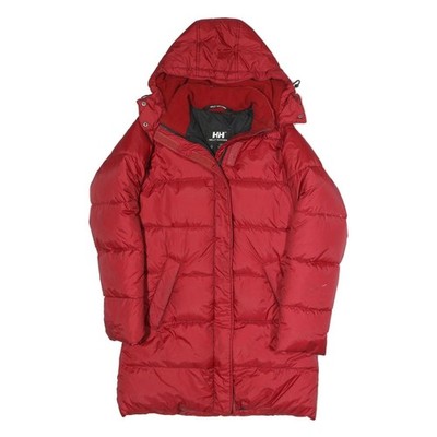 HELLY HANSEN Daunenjacke Damen rot S Langarm Reißverschluss Kapuze warm Outdoor