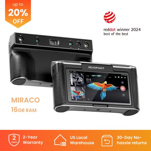 Revopoint MIRACO 3D Scanner For 3D Printer 0.05mm 18FPS Handheld Body Scan 16GB